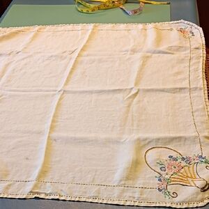 Elegant Embroidered Floral Tablecloth